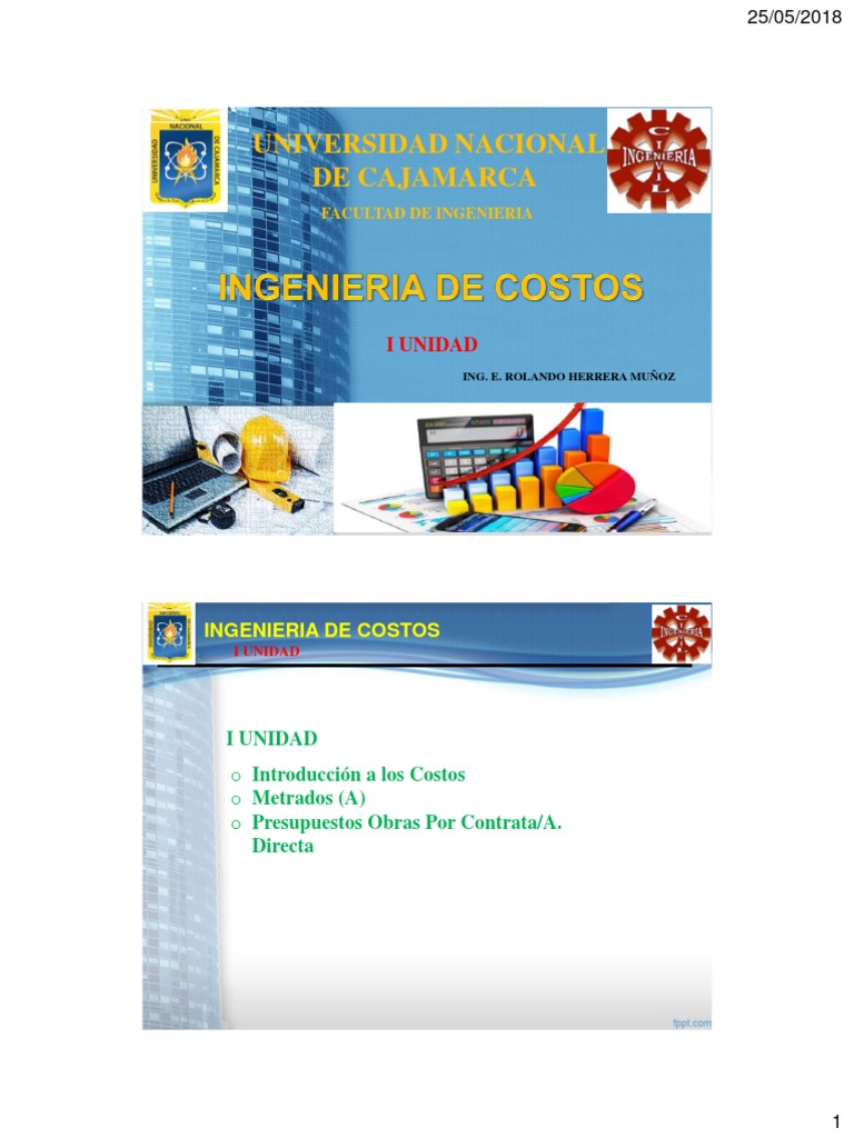 2.0 Clase 01 - Introducción A Costos y Presupuestos | PDF | Costo ...