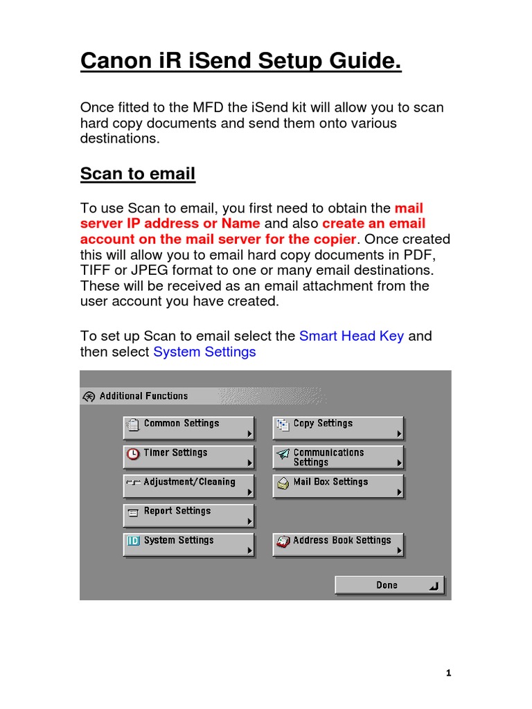 iSend Setup for Scanning and Emailing | PDF | Email Address | Domain ...