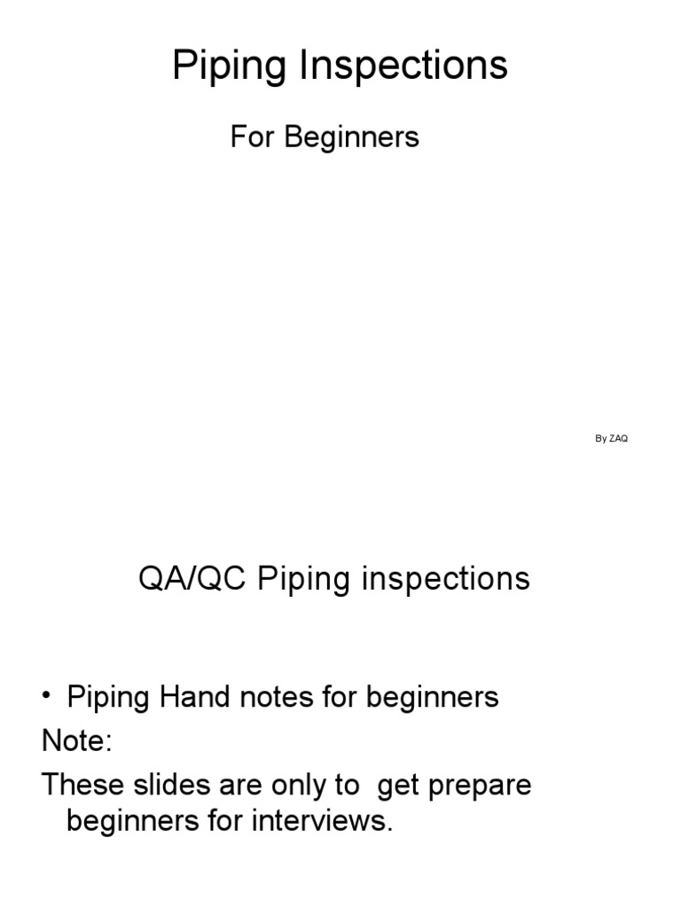 Beginner's Guide to Piping Inspections | PDF | Welding | Construction