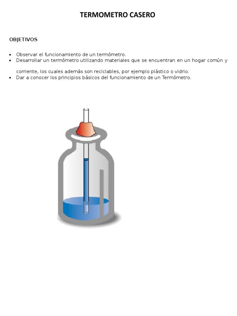 Termometro Casero | PDF | Termómetro | Química Física