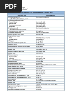 Laboratory Test Reference Ranges | PDF | Blood Plasma | Alanine ...