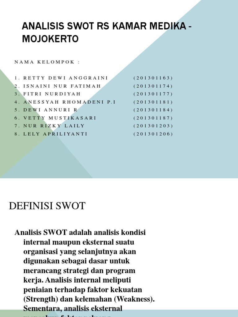 Contoh Analisis Swot Rs - Simak Gambar Berikut