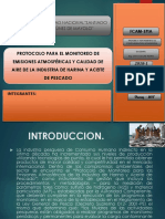 Protocolo monitoreo emisiones industria pescado