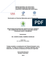 Efectividad de Extractos Vegetales en El Manejode La Moniliasis Moniliophthora Roreri Del Cacao Theobroma Cacao L. en México Sandra Ramírez González