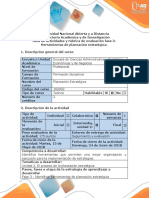 Guia de actividades y  rúbrica de evaluación Fase 3  Herramientas de planeación estratégica