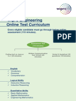 Wipro Engineering Online Test Curriculum: Every Eligible Candidate Must Go Through Below Online Assessment (110 Minutes)