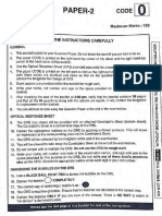 Aakash Paper 2 Code 0 Question Paper PDF