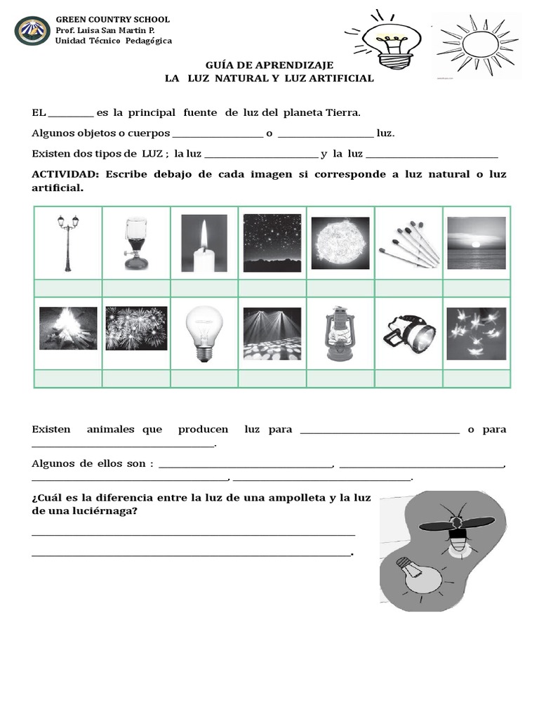 Actividades sobre la Luz para Primaria | PDF | Arco iris | Ligero