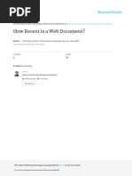 How Recent is a Web Document