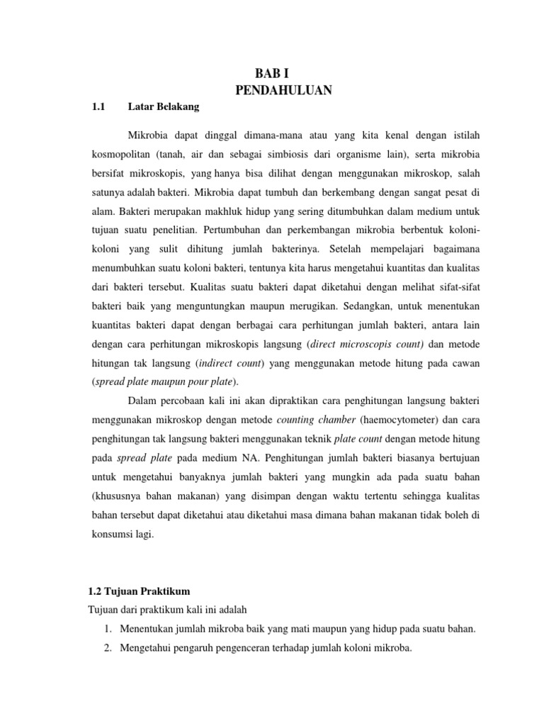 Laporan Mikrobiologi Enumerasi | PDF
