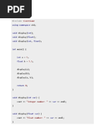 Function Overloading