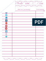 Pink Social Media Planner