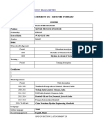 Attachment 2G - Resume Format: Cnooc Iraq Limited