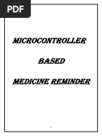 Microcontroller Based Medicine Reminder PDF