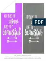 What Makes You Unique Makes You Beautiful