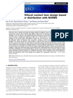 Analysis On Multifocal Contact Lens Design Based On Optical Power Distribution With NURBS