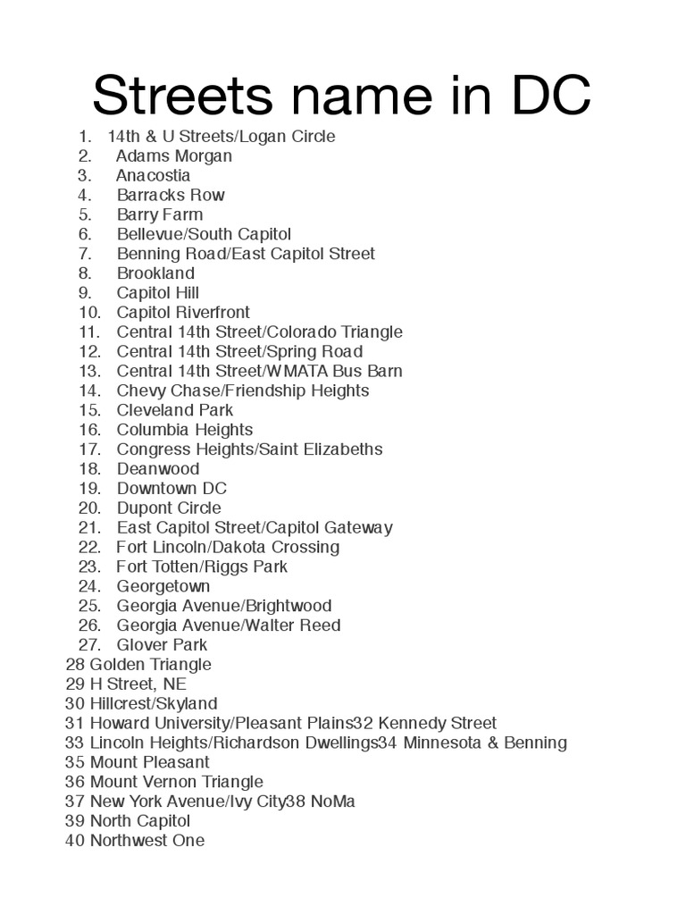 DC Neighborhoods Guide | PDF | Sports & Recreation