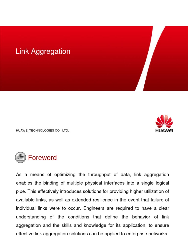 HC110110023 Link Aggregation | PDF | Internet Protocols | Electronics