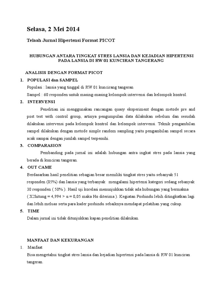 Analisa Jurnal Picot Pdf