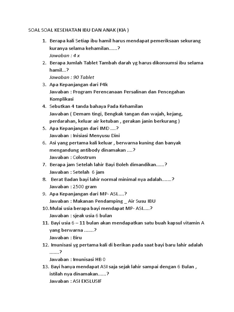 Soal Imunisasi Dan Jawaban Ilmusosial Id