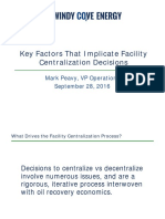 Key Factors That Implicate Facility Centralization Decisions