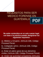 Requisitos para Ser Medico Forense en Guatemala
