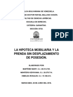 Derecho de Garantias-La Hipoteca Mobiliaria y La Prenda Sin Desplazamiento de Posesión