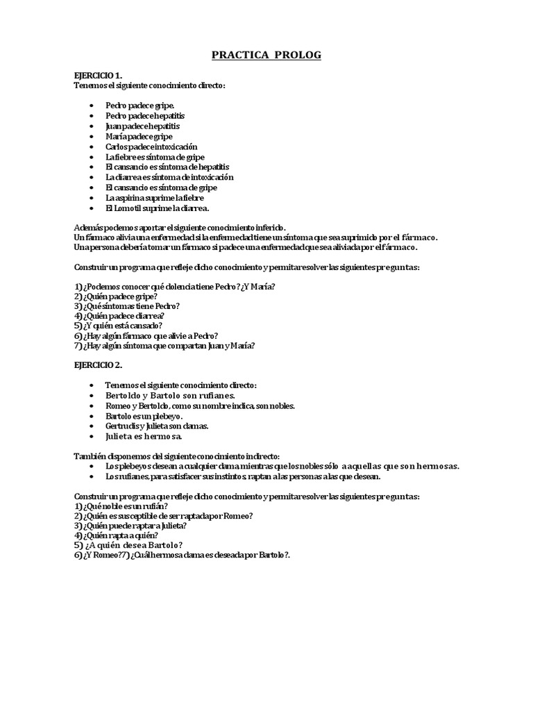Prolog en Medicina y Relaciones Sociales | PDF