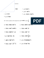 Worksheet Trig Derivatives