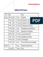 Outline of The Course: Biochemical Engineering