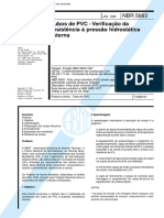 NBR 05683 - Tubos de PVC - Verificacao Da Resistencia A Pressao Hidrostatica Interna