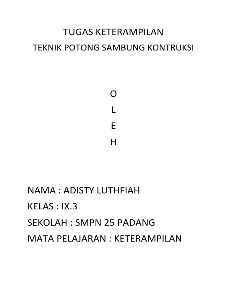  Contoh  Benda Kerajinan  Dengan Teknik Potong  Sambung  Dan 
