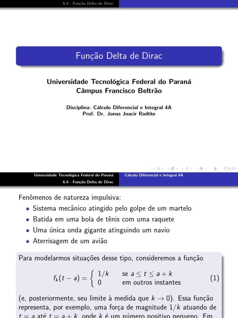 Funcao Delta De Dirac