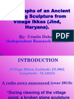 Photographs of An Ancient Looking Sculpture From Village Ikkas (Jind, Haryana)