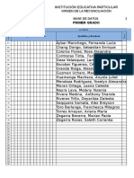 Boletas de Notas 1° de Secundaria