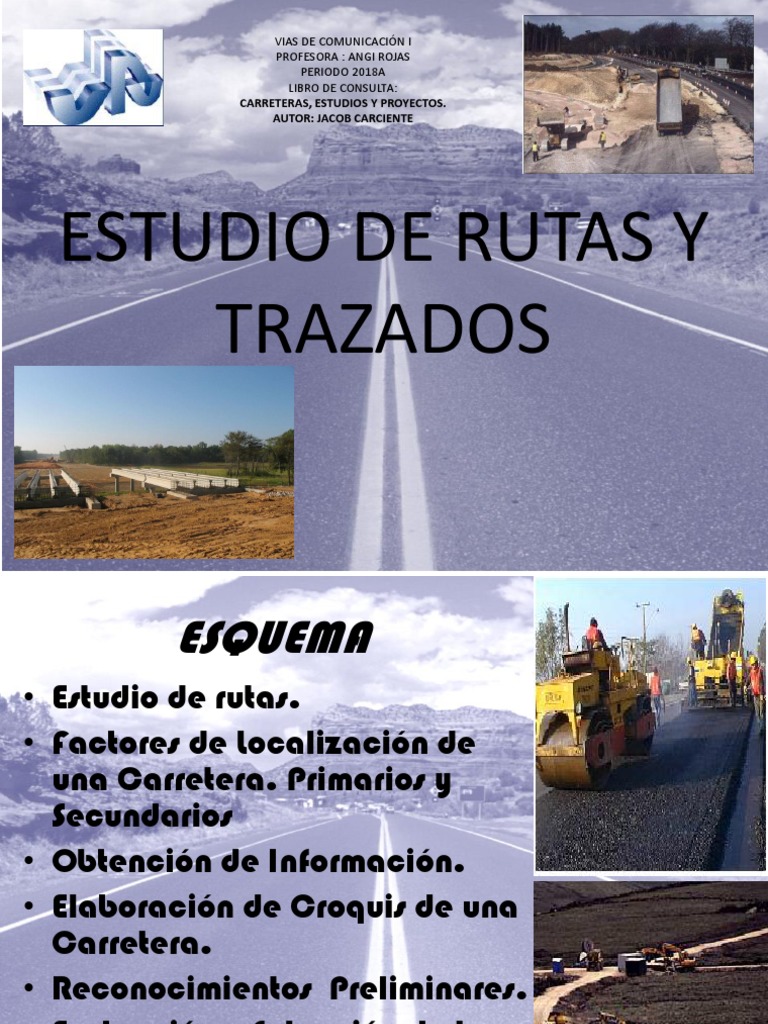 Estudio y Trazado de Rutas Viales | PDF | La carretera | Mapa