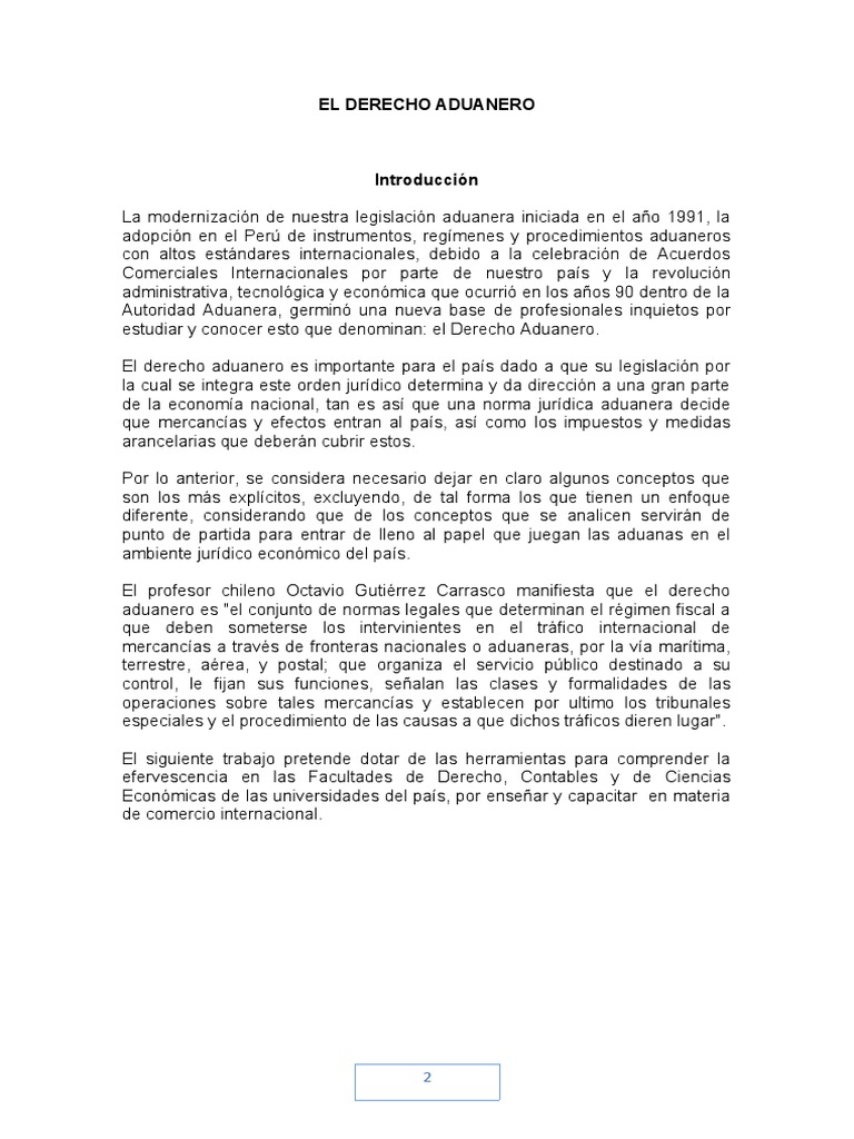 EL DERECHO ADUANERO