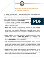 Instrucciones Generales Sobre El Formato de Entrega de Tareas