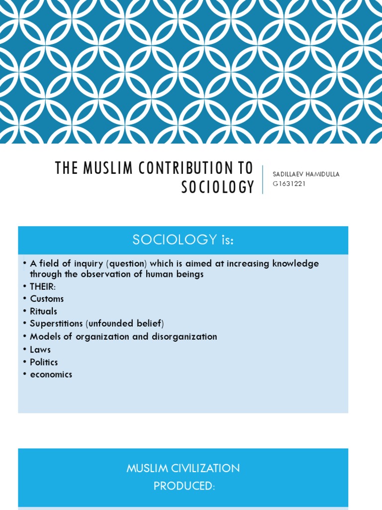 Muslim Contributions to Sociology | PDF | Sociology | Monotheistic ...