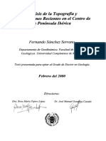 Análisis de La Topografía y Deformaciones Recientes en El Centro de La Península Ibérica