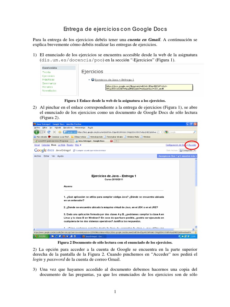Googledocs 2 | PDF | Gmail | Informática