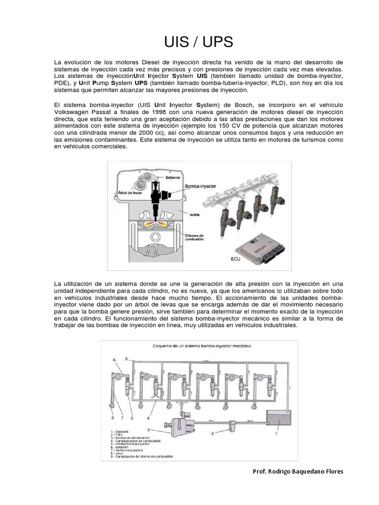 Sistemas UIS y UPS en Motores Diesel | PDF | Turbocompresor | Acelerador