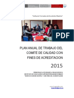 Plan Trabajo Comite Calidad