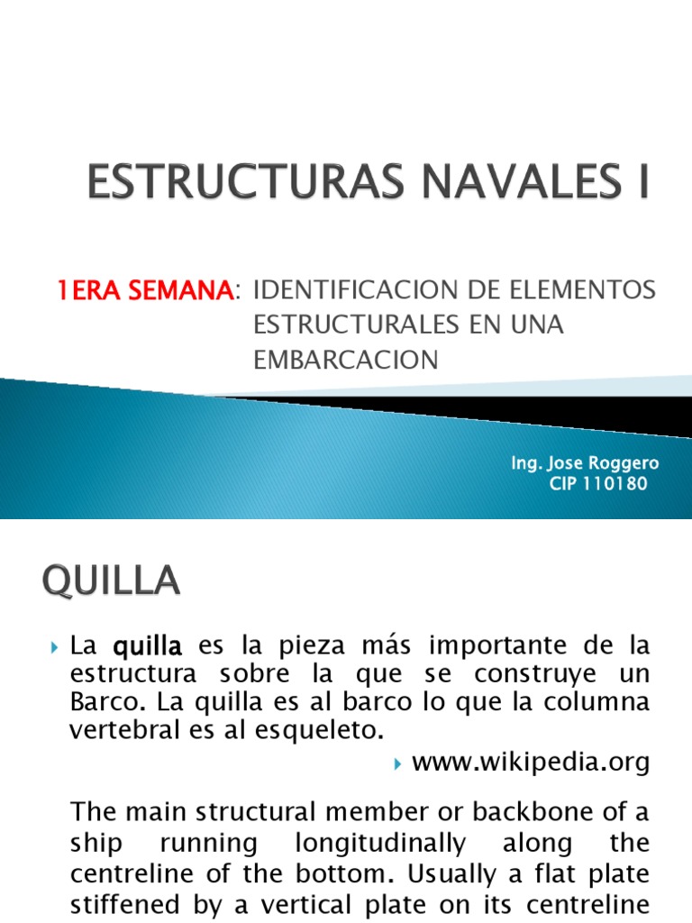 Elementos Estructurales de Embarcaciones | PDF | Barcos | Timón