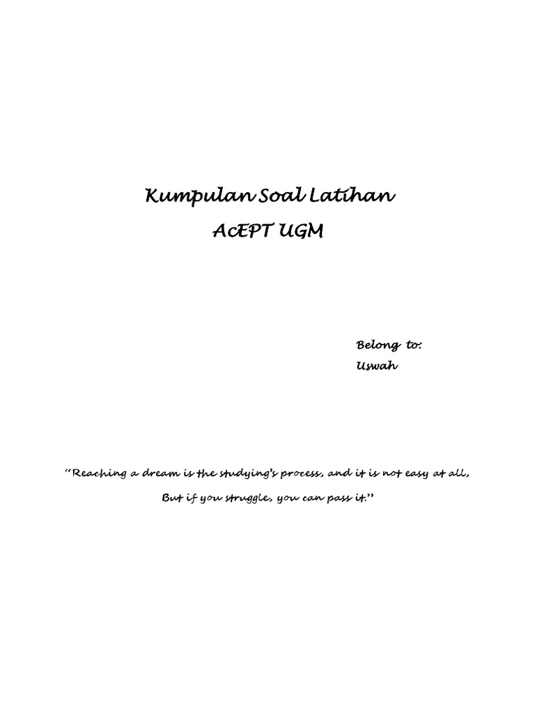 Kumpulan Soal Acept Mars Bahasa Isyarat