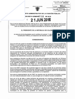 Decreto 1038 Del 21 de Junio de 2018