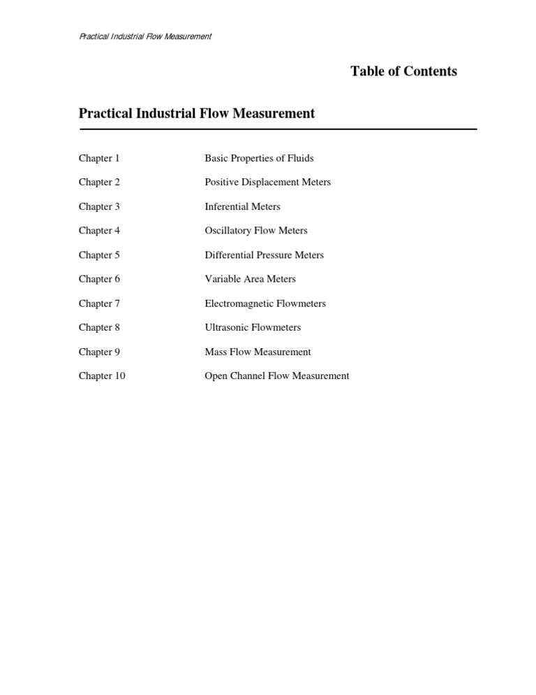 Industrial Flow Measurement Techniques | PDF