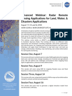 Advanced Webinar: Radar Remote Sensing Applications For Land, Water, & Disasters Applications
