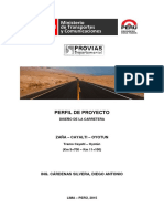 PERFIL de PROYECTO Informe Final de Caminos