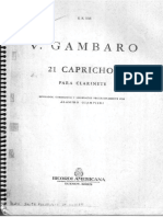 GAMBARO, Vicenzo - 21 Capricci, Per Clarinetto.